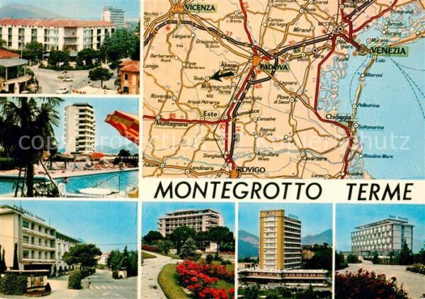 Montegrotto Terme Autokarte Stadtpanoramen