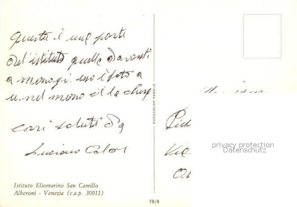 Venezia Venedig Istituto Eliomarino San Camillo Alberon – Bild 2