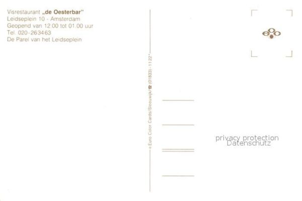 Amsterdam Niederlande Visrestaurant de Oesterbar – Bild 2