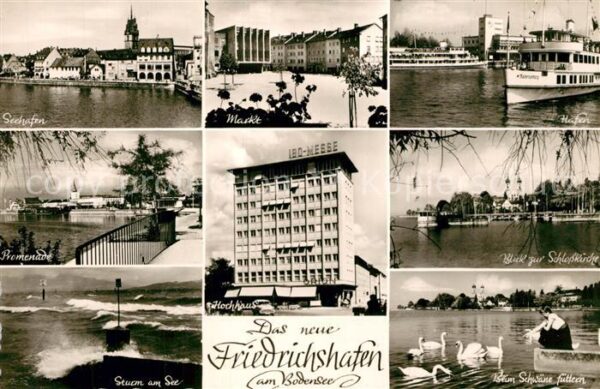 Friedrichshafen Bodensee Seehafen Markt Promenade Schlosskirche
