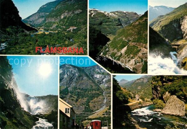 Norwegen Norge Flamsbana Teilansichten