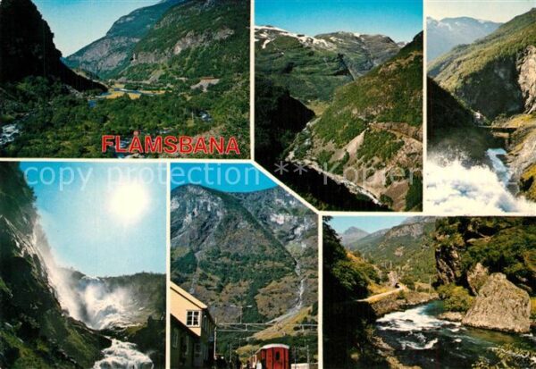 Norwegen Norge Flamsbana Teilansichten