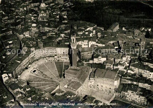 Siena Panorama veduto dall aeroplano con Piaz