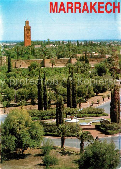Marrakech Marrakesch Le rond point du casino et la koutoubia