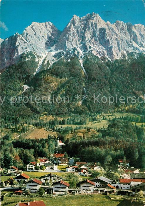 Grainau Zugspitzdorf mit Gr und Kl Waxenstein