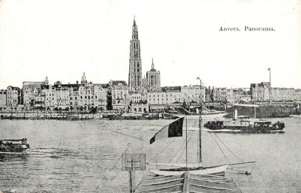 Anvers Antwerpen Panorama Port Eglise
