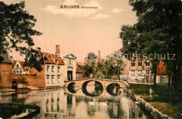 Bruges BRUGGE Belgie Le Béguinage Pont