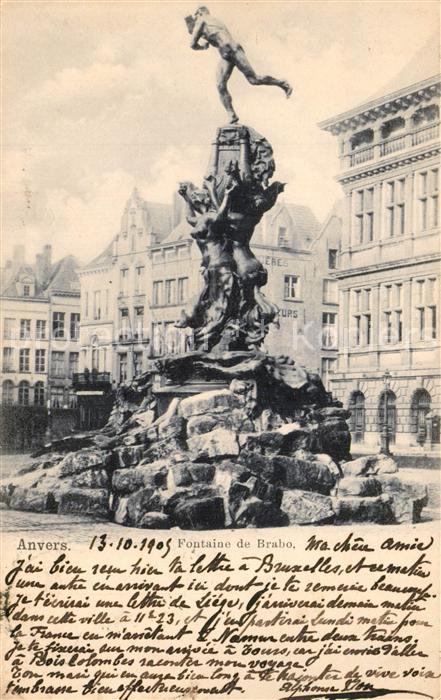 Anvers Antwerpen Fontaine de Brabo