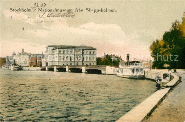 Stockholm Nationalmuseum fran Skeppsholmen