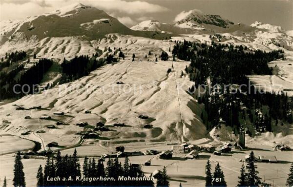 Lech Vorarlberg Panorama Wintersportplatz mit Kriegerho