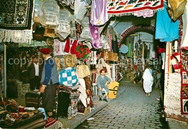 Tunis Souk des étoffes Stoffmarkt
