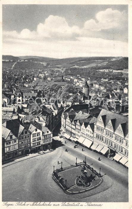 Siegen Westfalen Blick von der Nikolaikirche zur Unterst
