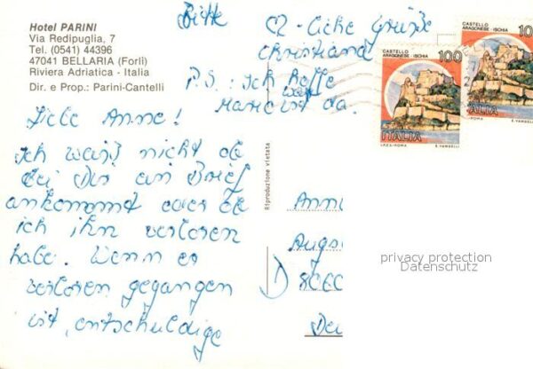 Bellaria Fliegeraufnahme Hotel Parini Musikzimme – Bild 2