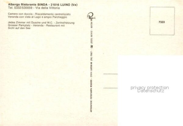 Luino Lago Maggiore Albergo Ristorante Binda Camere con doc – Bild 2