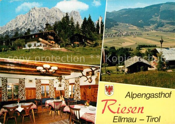 Ellmau Tirol Alpengasthof Riesen Gaststube Panorama