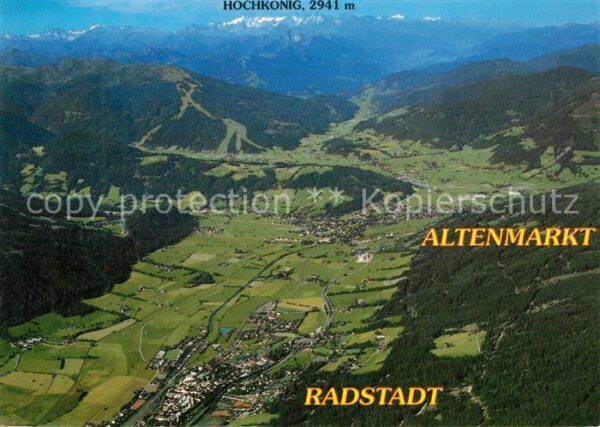 Radstadt Fliegeraufnahme mit Altenmarkt und Hoch