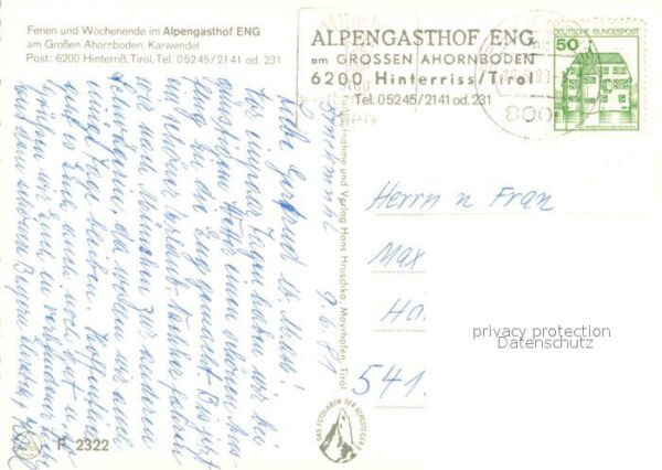 Hinterriss Tirol Alpengasthof Eng am Gr Ahornboden – Bild 2