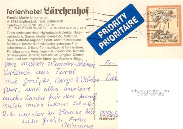 Erpfendorf Ferienhotel Lärchenhof Pool Hallenbad – Bild 2