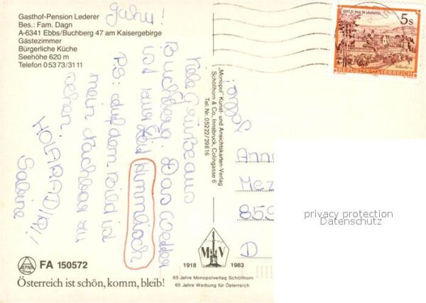 Buchberg Tirol Gasthof Lederer Wegekreuz Kaisergebirge – Bild 2