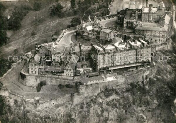 Edinburgh Scotland Castle from the air