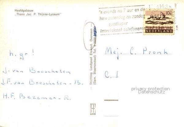 Overveen Hoofdgebouw Thans Jac. P. Thijsse Lyceu – Bild 2