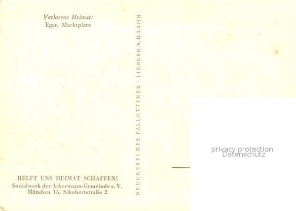 Eger Cheb Tschechien Marktplatz Serie Verlorene Heimat – Bild 2