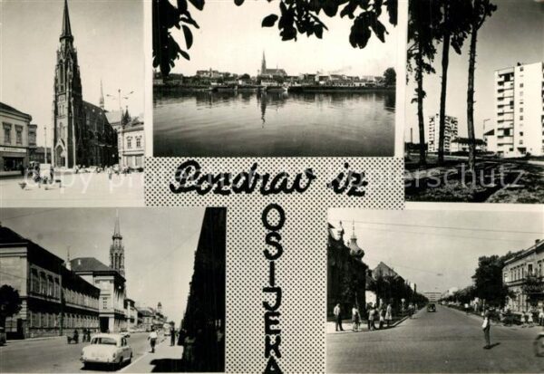 Osijek Croatia Stadtansichten Kirche Marktplatz Partie