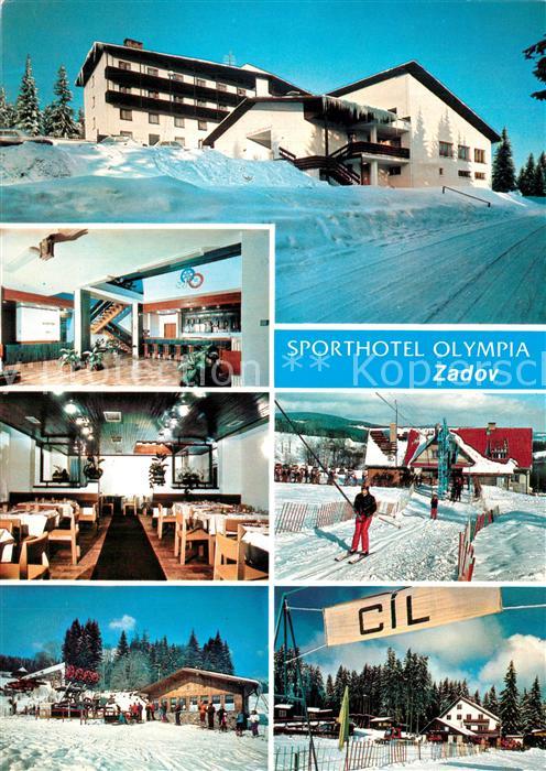 Zadov Stachy Sporthotel Olympia Wintersportplatz Böh