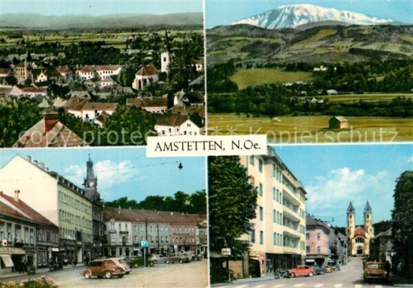 Amstetten Niederoesterreich Panorama Ötscherblick Hauptplatz Bahnho