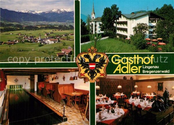 Lingenau Vorarlberg Gasthof Pension Adler Restaurant Kegelb
