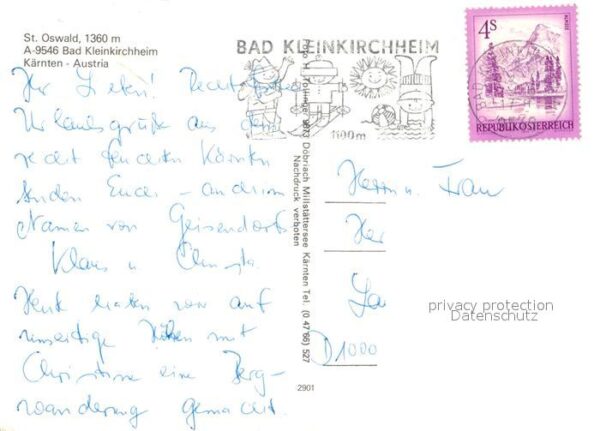 St Oswald Kaernten Landschaftspanorama Brunnach Gipfelkreu – Bild 2