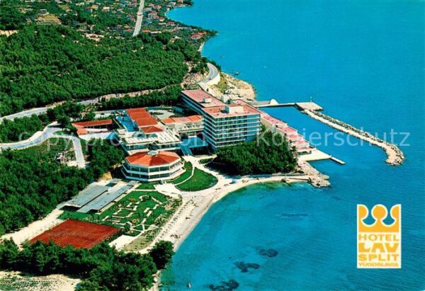 Split Spalato Hotel Lav Hafen Fliegeraufnahme