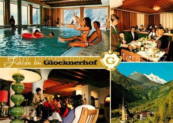 Heiligenblut Kaernten Hotel Glocknerhof Hallenbad Blick zum G