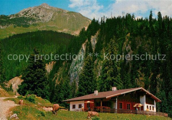 Elbigenalp Jausenstation Gibler Alm mit Rotwandspi