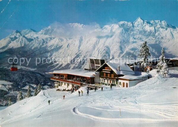Seefeld Tirol Bergrestaurant Rosshütte gegen Wetterst