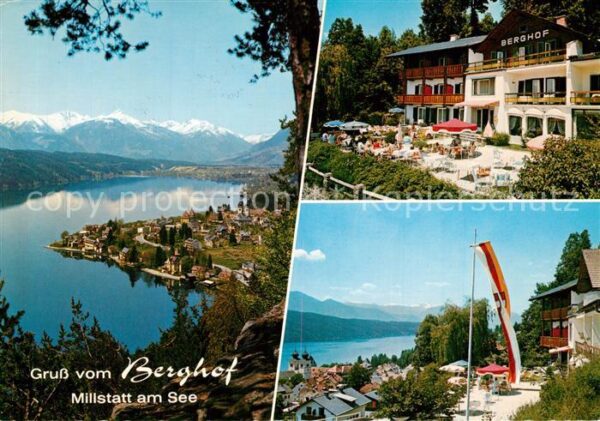 Millstatt Millstaettersee Hotel Berghof Terrasse Fernsicht Alpenp