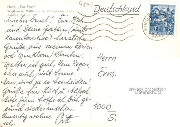 Winklern Moelltal Hotel Zur Post Turm – Bild 2