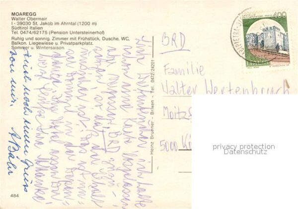 St Jakob Ahrntal Pension Garni Moaregg Gastraum Fremdenz – Bild 2