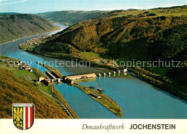 Engelhartszell Donau Oberoesterreich Donaukraftwerk Jochenstein Fliegeraufna