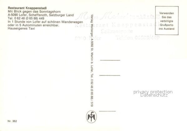 Lofer Restaurant Knappenstadt Blick gegen Son – Bild 2