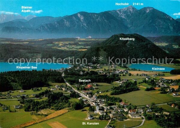 St Kanzian Klopeiner See Panorama Fliegeraufnahme