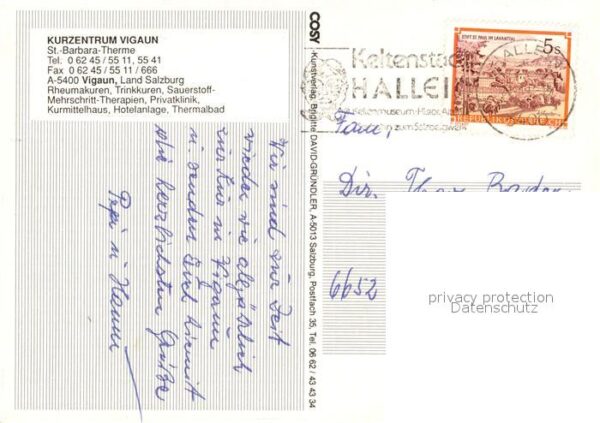 Vigaun Bad Kurzentrum Sant Barbara Therme Fliegera – Bild 2