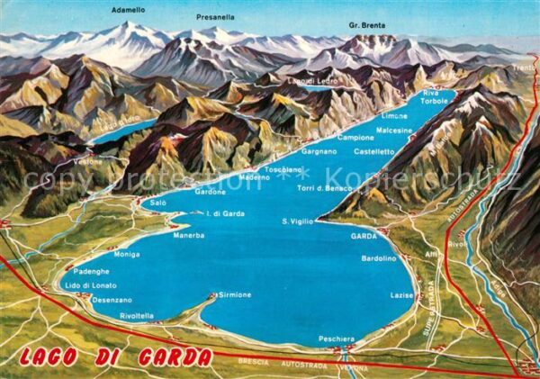 Lago di Garda Panoramakarte