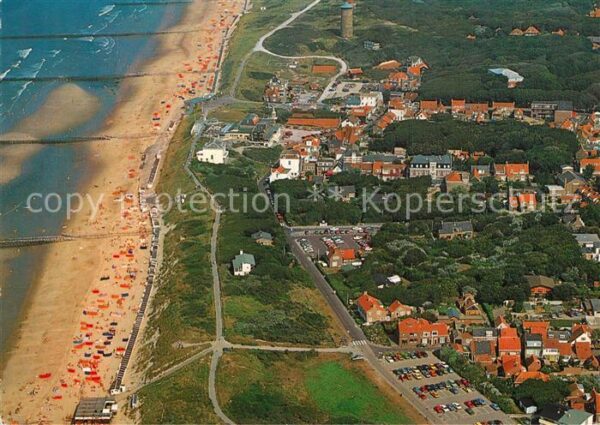 Domburg Fliegeraufnahme Dorp en strand