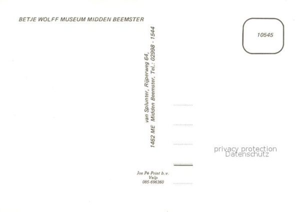 Midden Beemster Betje Wolff Museum – Bild 2