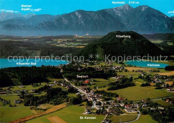 St Kanzian Klopeiner See Fliegeraufnahme