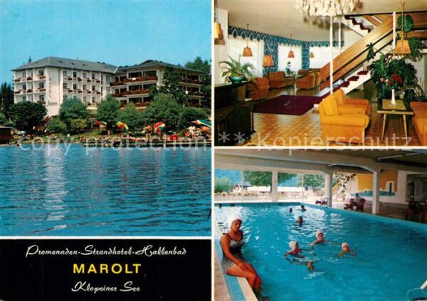St Kanzian Klopeiner See Promenaden Strandhotel Marolt Hallenbad