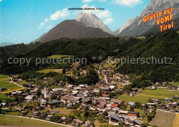 Vomp Tirol Fliegeraufnahme