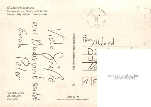 Budapest Grand Hotel Hungaria – Bild 2