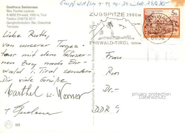 Ehrwald Tirol Gasthof Seebensee – Bild 2